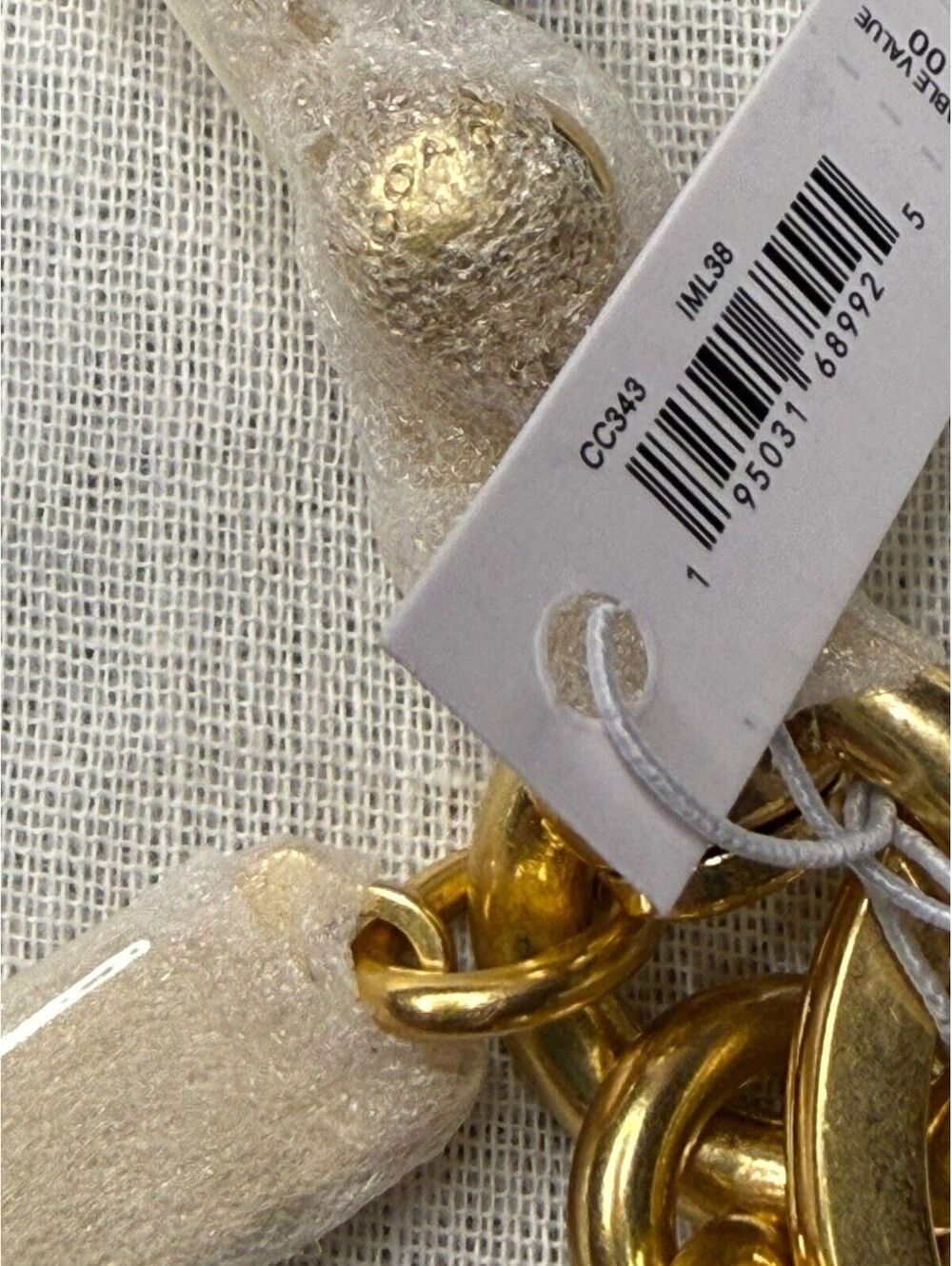 Coach x Disney Cruella Bear Bag Charm Keychain CC343 Gold Black White NWT - Picture 4 of 8